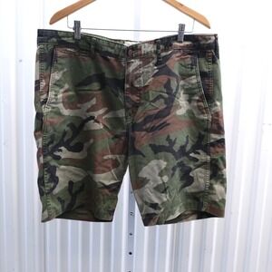 Denim & Supply Ralph Lauren Camo Cargo Shorts Men Size 40 Military Green Brown